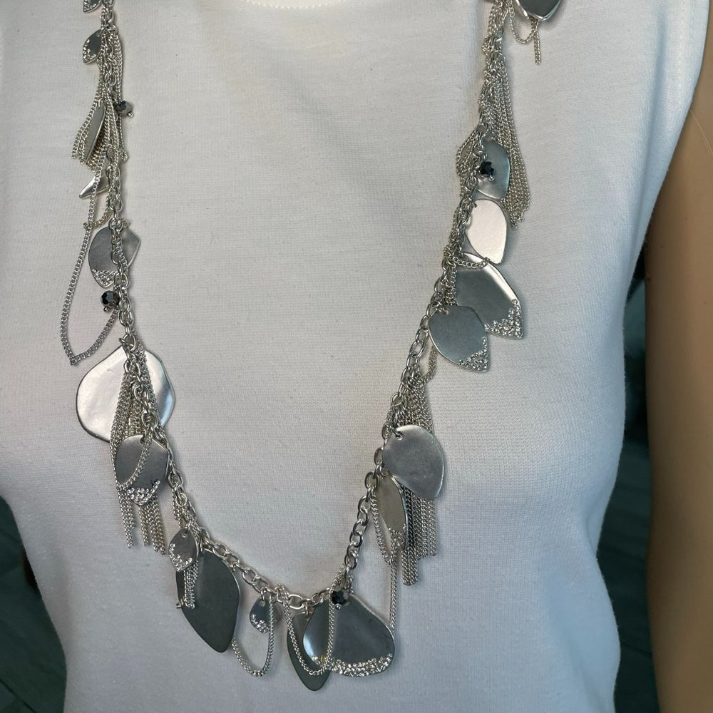 Brass Opera Necklace with charms and earrings set